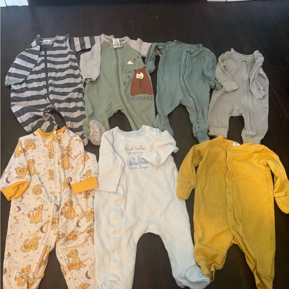 Baby Onesie Bundle - Stripes, Animals, and Solids